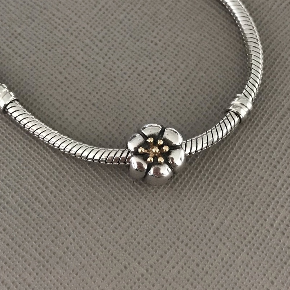 Pandora Flower Two tone charm